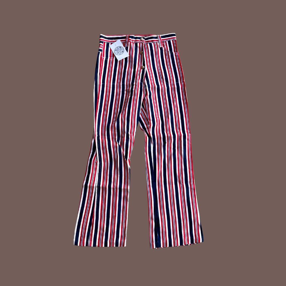 Twin Fashions Striped Pants | Red White Blue | Size 12 | Vintage